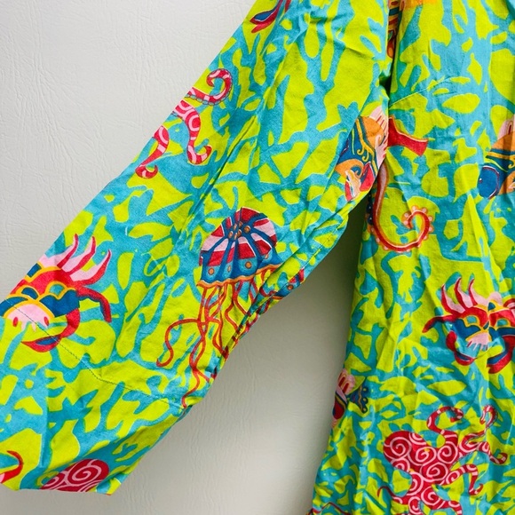 Gretchen Scott cotton tunic or beach coverup. Medium - Picture 3 of 6